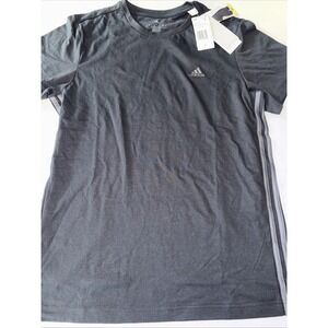 adidas Women Essentials 3-Stripes Cotton Short Sleeve T-Shirt‎ Size S Black
